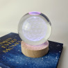 Boule de cristal Fleur de Vie 8 cm