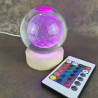 Flower of Life Crystal Ball Light 8 cm