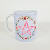 Taza Pentagrama Floral