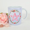 Taza Pentagrama Floral