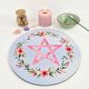 Tapis de souris Pentagramme Fleuri