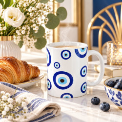 Blue Evil Eye mug