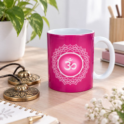 Tasse Om - Aum (indisches Chakra violett)