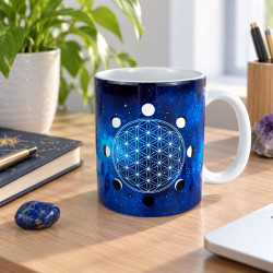 Tasse Blume des Lebens Mondphasen