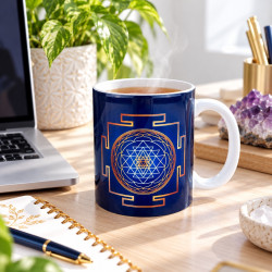 Tasse Sri Yantra indigo