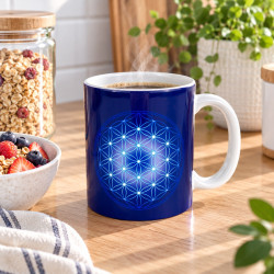 Indigo Flower of Life Mug