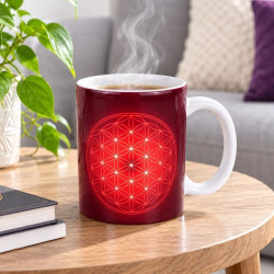 Tazza Fiore della Vita rossa