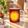 Tasse Blume des Lebens gelb