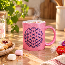 Tasse Blume des Lebens rosa...