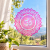 Repositionable window sticker Aum