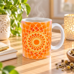 Taza Mandala felicidad nacida de la inteligencia inspirada