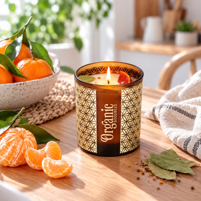 Vela perfumada Mandarina & Hoja de Laurel