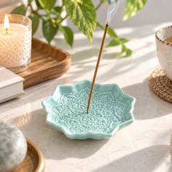 Porte encens Mandala turquoise