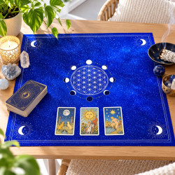 Tapis de cartes 60x60 cm satiné – Fleur de Vie