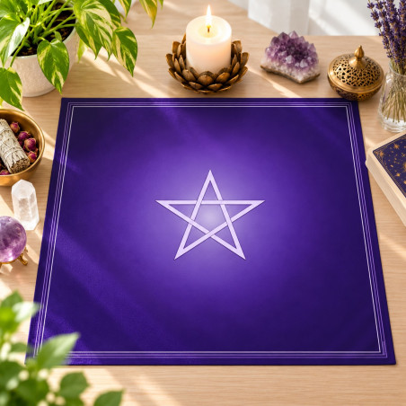 Satin tarot cloth 60x60 cm – Pentagram