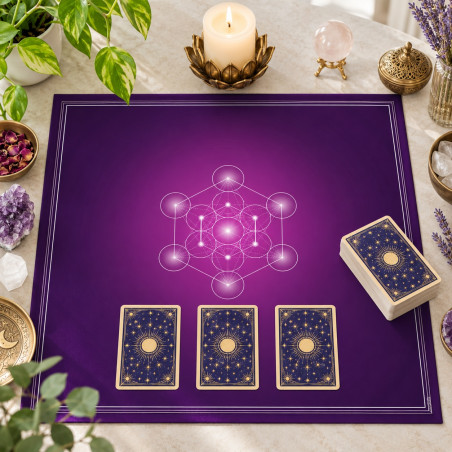 Tapis de cartes 60x60 cm satiné – Cube de Métatron