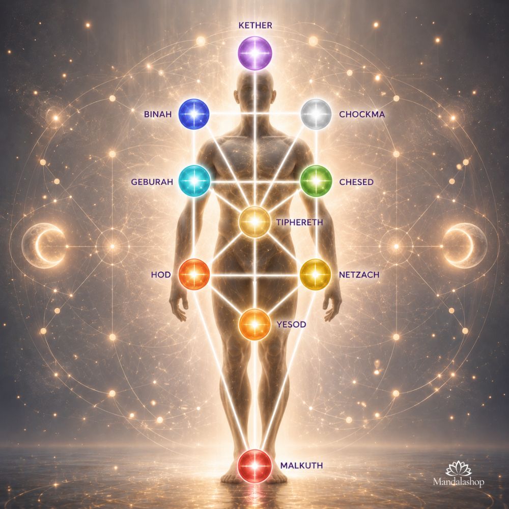 Human beings are created in the image of the Tree of Life and the 10 sephiroth are found within them