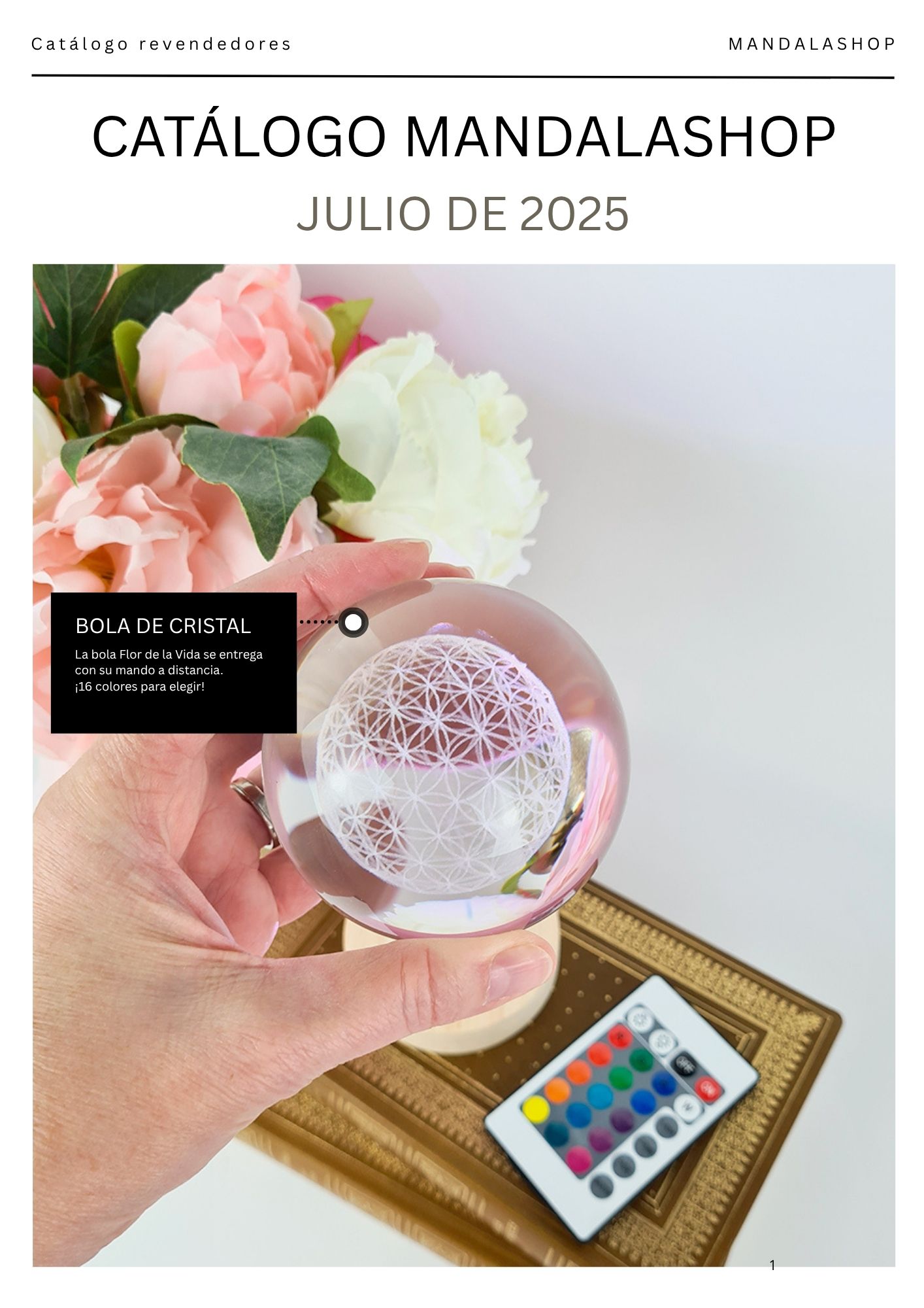 Catálogo Mandalashop 2025 para revendedores: objetos espirituales y Geometría Sagrada