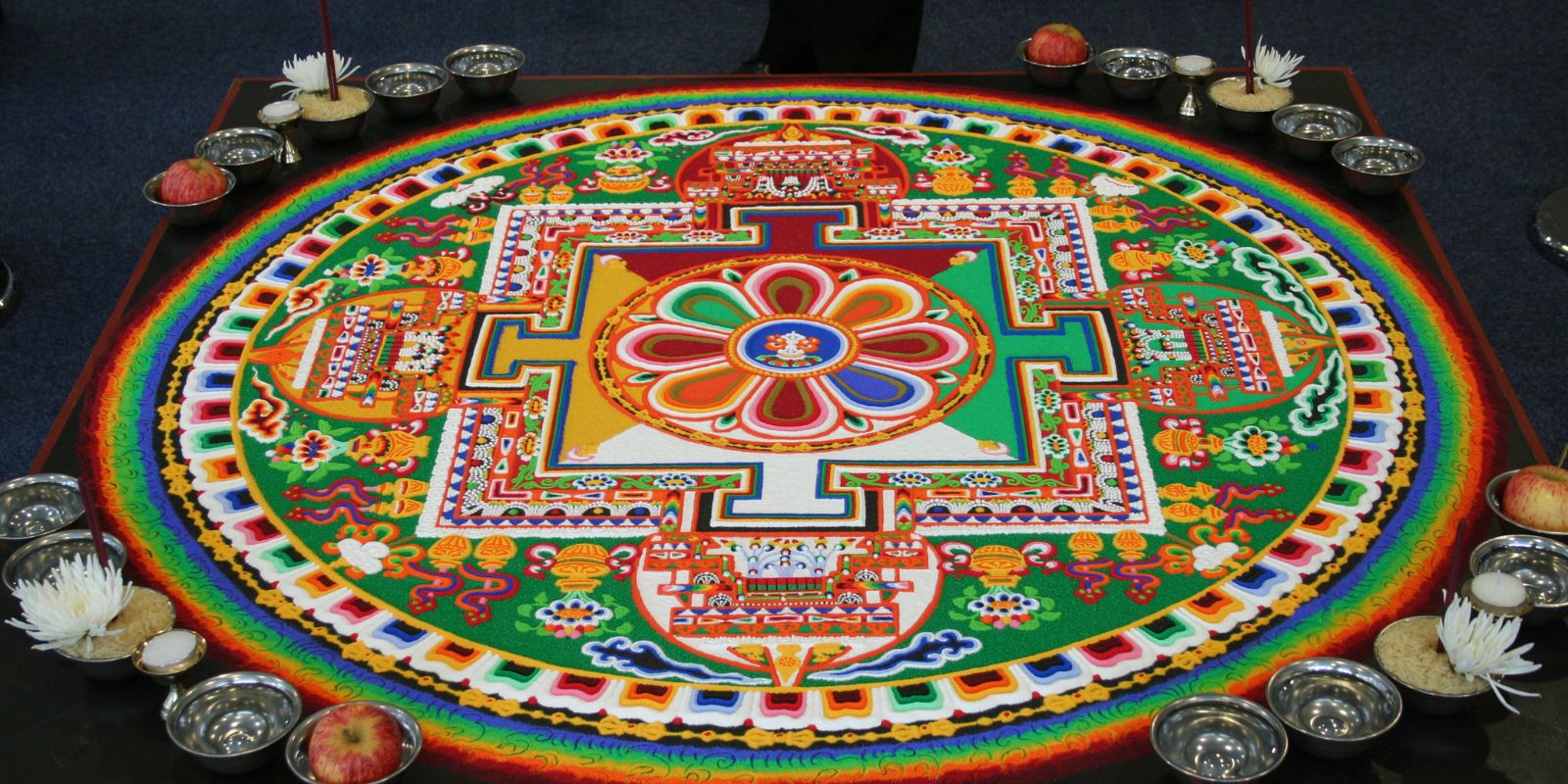 A Native American medicine wheel, symbolizing balance, harmony with oneself and nature, and the importance of remaining centered in the midst of chaos