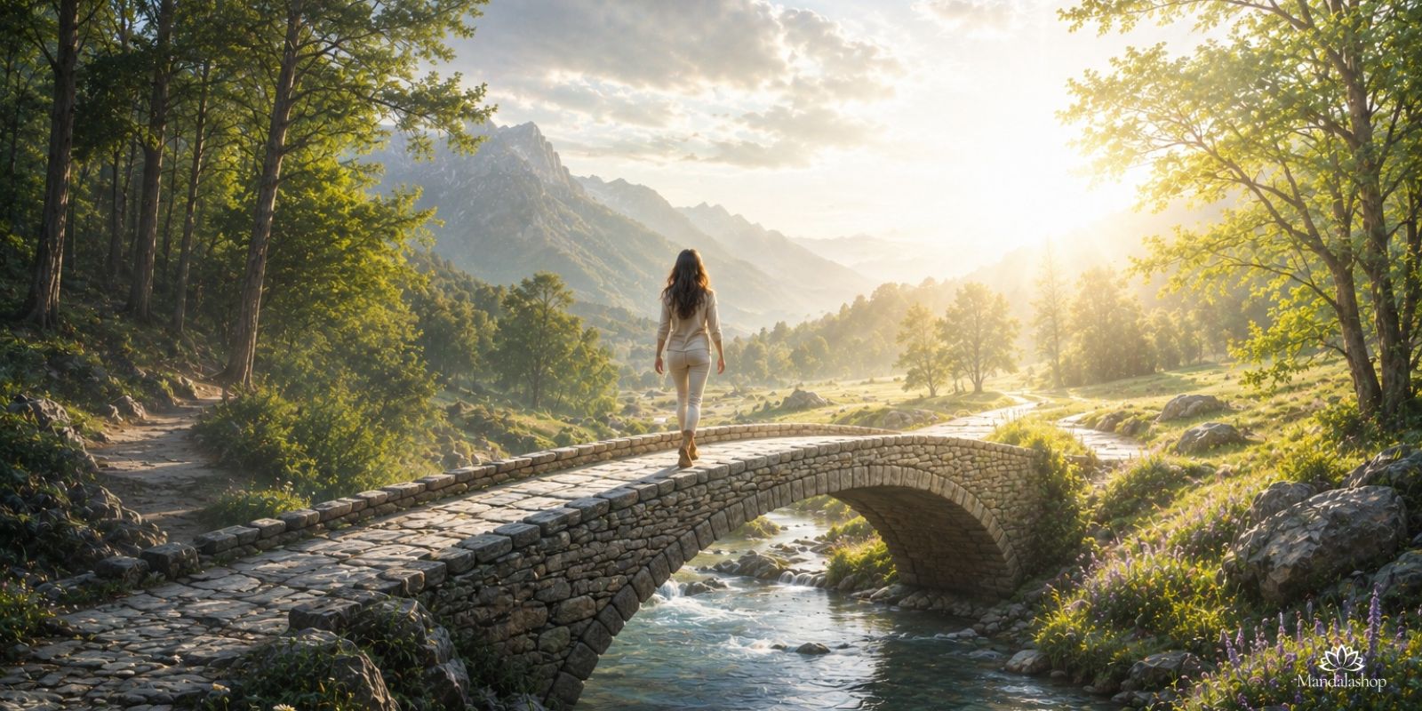 A bridge symbolizing the crossing of Level 200—courage—which David Hawkins considers the turning point on the scale of consciousness.