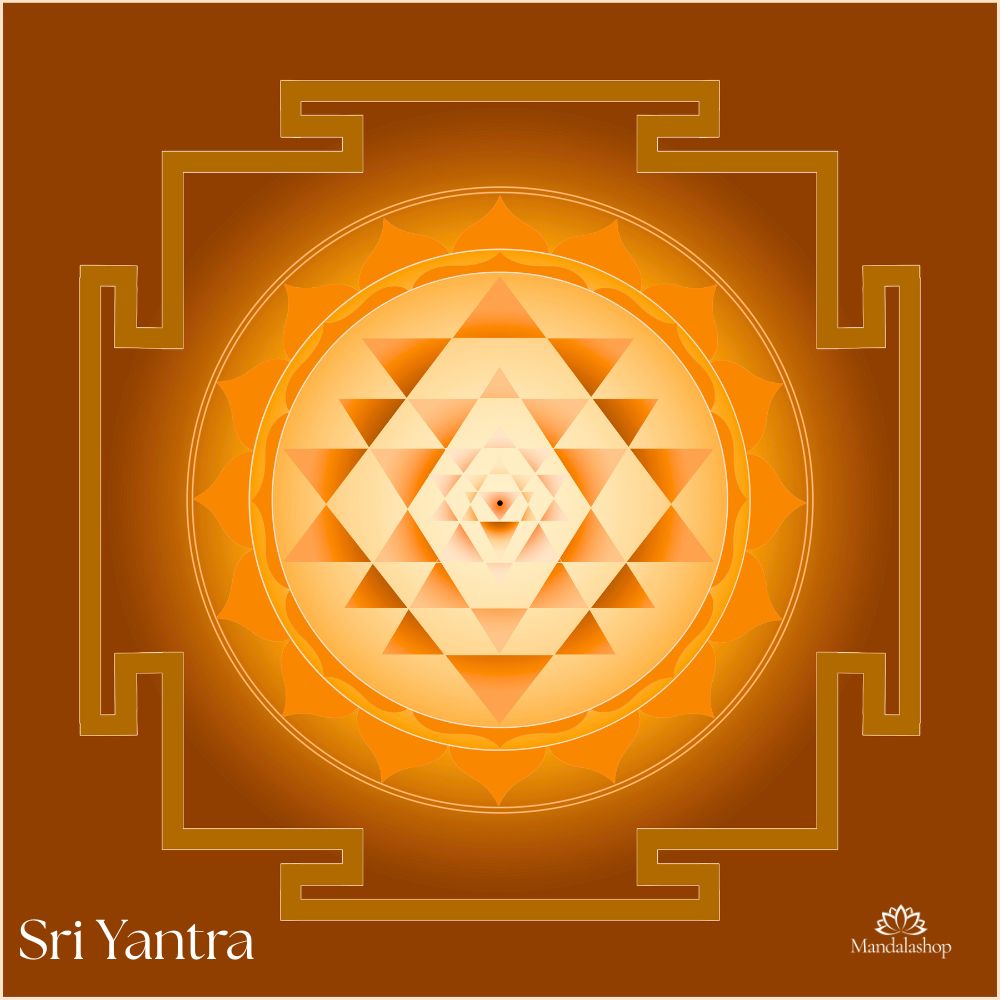 ein Yantra ist eine geometrische Feige, die einer bestimmten Struktur folgt